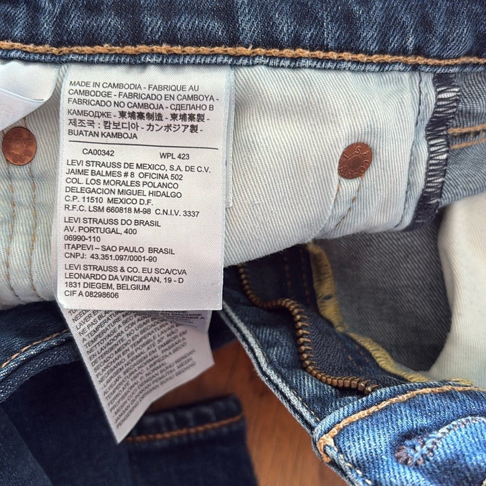 Levi's Men's Straight Leg Blue Jeans Vintage Wash W34 L30 - Picture 4 of 6